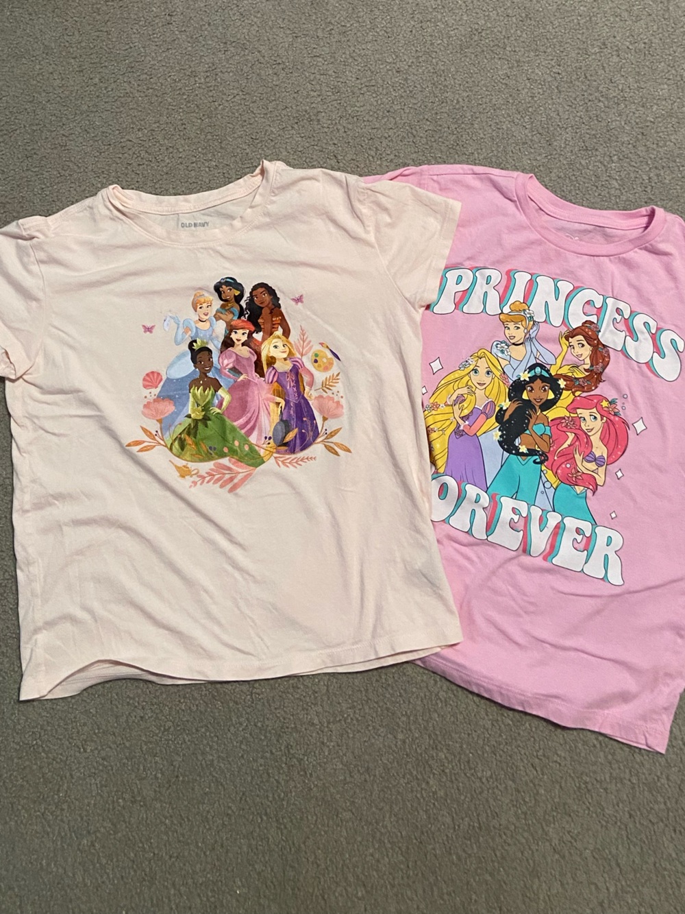 Disney Pink Princess Graphic Tees Set